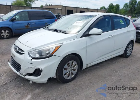 2016 Hyundai Accent Se z USA, uszkodzony, nr VIN KMHCT5AE4GU247127